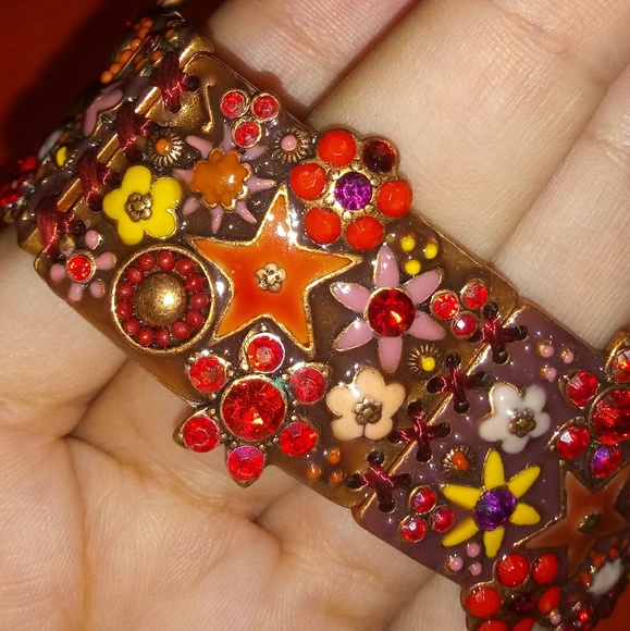 Resin and metal stretch bracelet - Picture 2 of 4